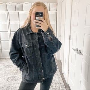 Madewell The Oversized Trucker Jean Jacket Lunar Wash